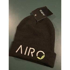 NEW Airo Cannabis Dispensary Brand Logo Black Winter Beanie Hat Cap Promo  NWT